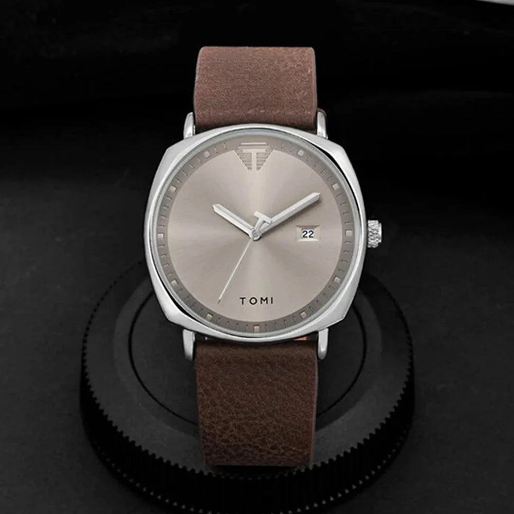 TOMI T-044 Leather Strap Watch